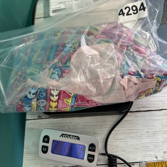 Ali Miles Womens Size 2X Embroidered Mesh Boho Tassel Top Multi-Color 3/4 Sleeve - Picture 9 of 9